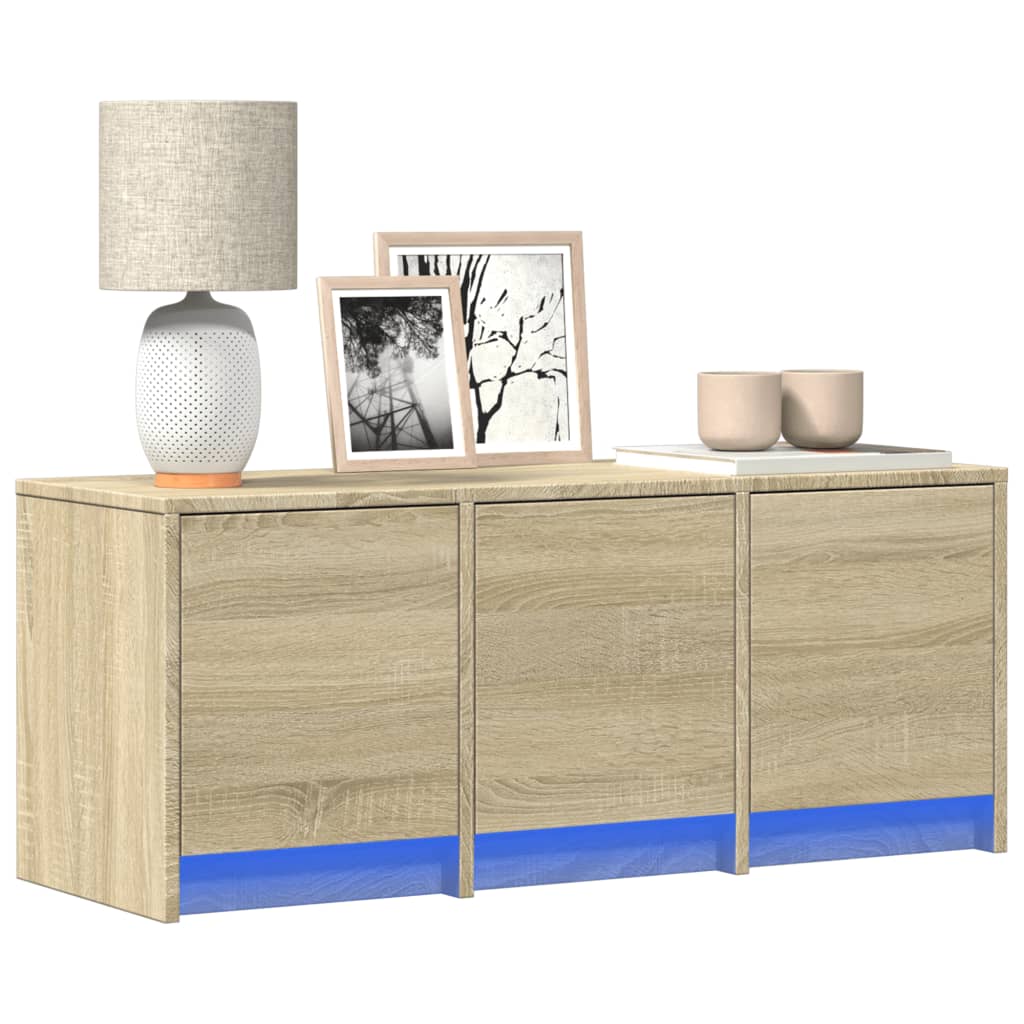 vidaXL Mobile Porta TV con LED Rovere Sonoma 97x34x40 cm in Truciolato