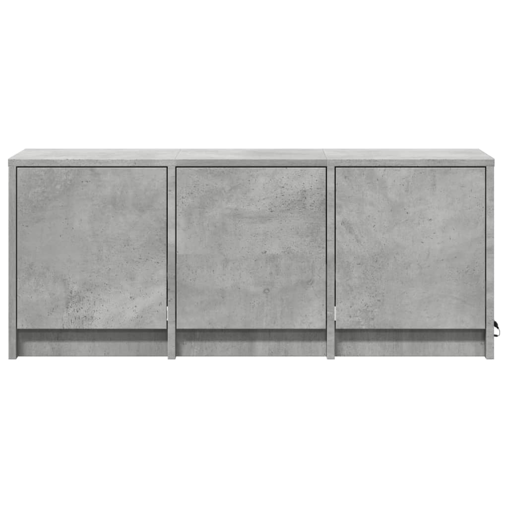 Mobile Porta TV con LED-Mobile per TV-Credenza TV Grigio Cemento 97x34x40 cm Truciolato