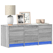 Mobile Porta TV con LED-Mobile per TV-Credenza TV Grigio Sonoma 97x34x40 cm in Truciolato