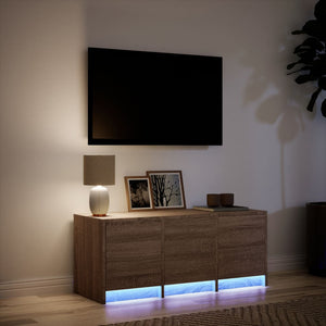 Mobile Porta TV con LED Rovere Marrone 97x34x40 cm Truciolato 852242