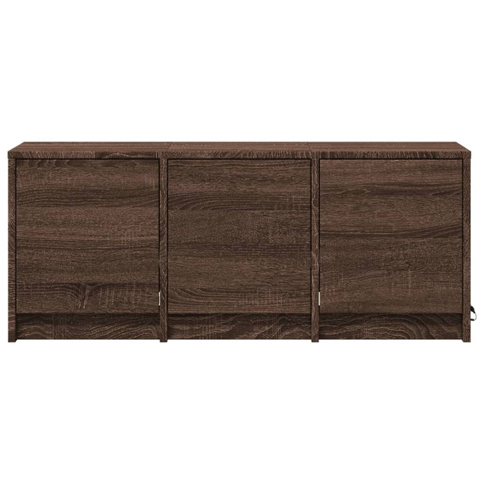 Mobile Porta TV con LED Rovere Marrone 97x34x40 cm Truciolato 852242