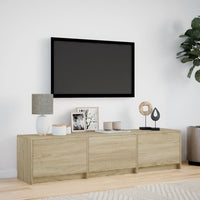 Mobile Porta TV con LED Rovere Sonoma 165x34x40cm in Truciolato 852252