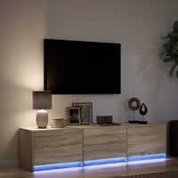 Mobile Porta TV con LED Rovere Sonoma 165x34x40cm in Truciolato 852252