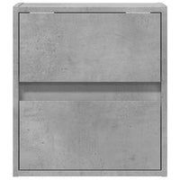 Mobili TV a Parete con Luci LED 2pz Grigio Cemento 41x31x45 cm 852278