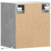 Mobili TV a Parete con Luci LED 2pz Grigio Cemento 41x31x45 cm 852278