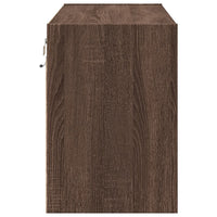 Mobile TV a Parete con Luci LED-Mobile TV a Muro Rovere Marrone 80x31x45 cm 281268