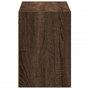 Mobile TV a Parete con Luci LED-Mobile TV a Muro Rovere Marrone 100x31x45 cm 581290