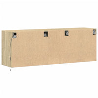 Mobile TV a Parete con Luci LED-Mobile TV a Muro Rovere Sonoma 130x31x45 cm 139836