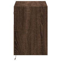 Mobile TV a Parete con Luci LED-Mobile TV a Muro Rovere Marrone 80x31x45 cm 939464