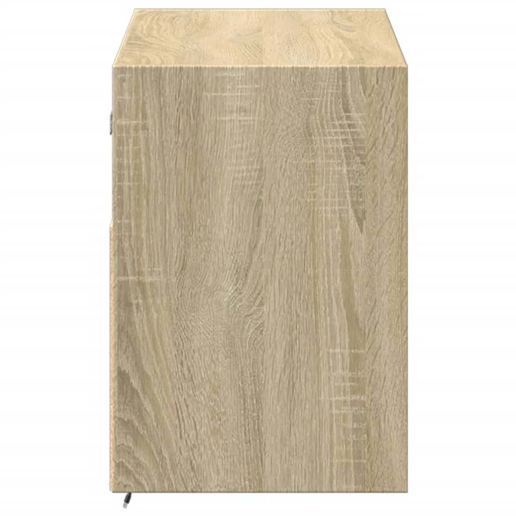 Mobile TV a Parete con Luci LED-Mobile TV a Muro Rovere Sonoma 100x31x45 cm 593858