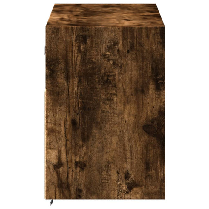 Mobile TV a Parete con Luci LED Rovere Fumo 100x31x45 cm 852338