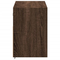 Mobile TV a Parete con Luci LED-Mobile TV a Muro Rovere Marrone 100x31x45 cm 380253