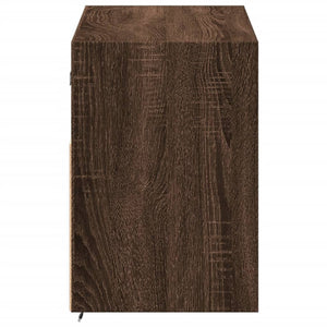 Mobile TV a Parete con Luci LED-Mobile TV a Muro Rovere Marrone 100x31x45 cm 380253