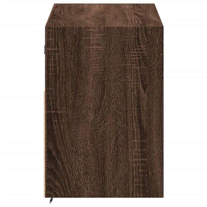 Mobile TV a Parete con Luci LED-Mobile TV a Muro Rovere Marrone 100x31x45 cm 380253