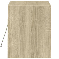 Mobile TV a Parete con Luci LED-Mobile TV a Muro Rovere Sonoma 80x31x35 cm