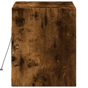 Mobile TV a Parete con Luci LED-Mobile TV a Muro Rovere Fumo 80x31x35 cm 776679