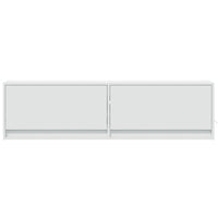 vidaXL Mobile TV a Parete con Luci LED Bianco 140x31x38 cm