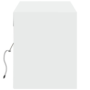 vidaXL Mobile TV a Parete con Luci LED Bianco 140x31x38 cm