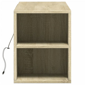 Mobile TV a Parete con Luci LED-Mobile TV a Muro Rovere Sonoma 135x31x39,5 cm