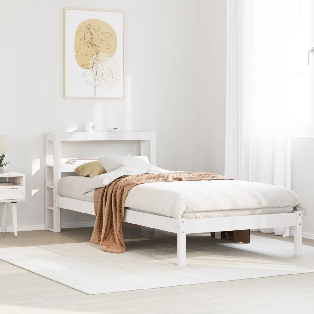 vidaXL Letto senza Materasso Bianco 90x190 cm in Legno Massello Pino