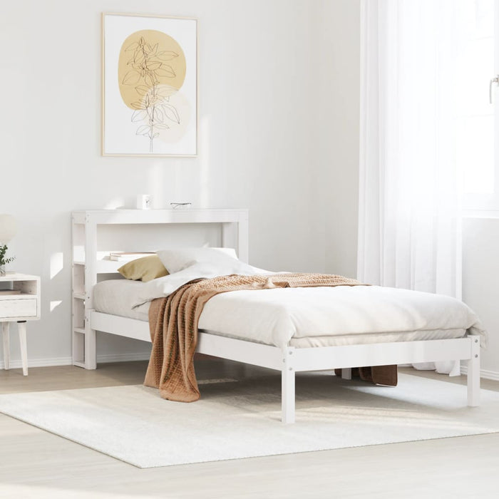 vidaXL Letto senza Materasso Bianco 90x190 cm in Legno Massello Pino