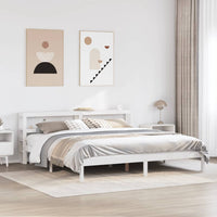 Letto senza Materasso Bianco 180x200 cm Legno Massello di Pino 3305729