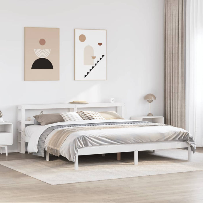 Letto senza Materasso Bianco 180x200 cm Legno Massello di Pino 3305729