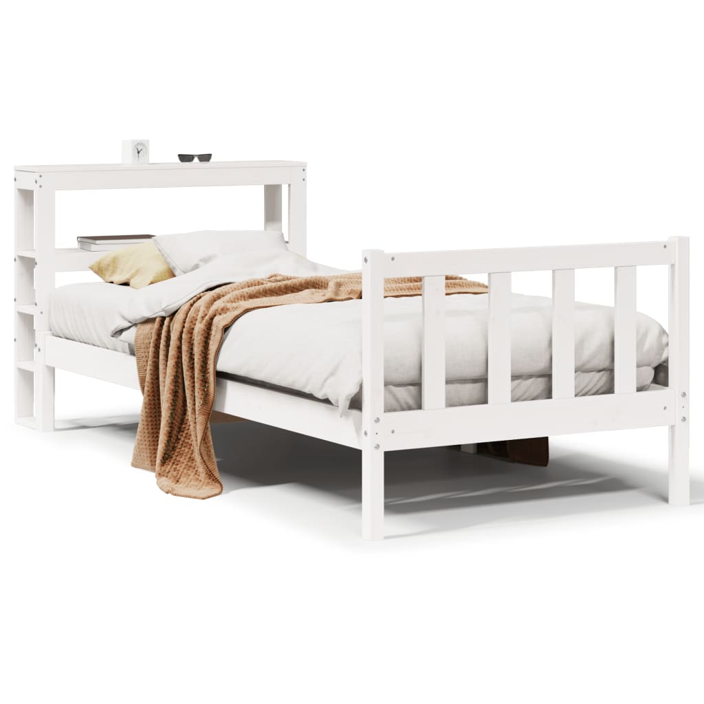 vidaXL Letto senza Materasso Bianco 90x190 cm in Legno Massello Pino