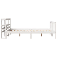 Letto senza Materasso Bianco 120x190 cm Legno Massello di Pino