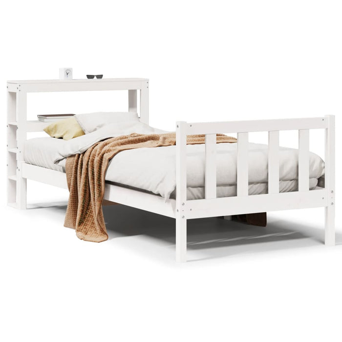 vidaXL Letto senza Materasso Bianco 90x200 cm Legno Massello di Pino