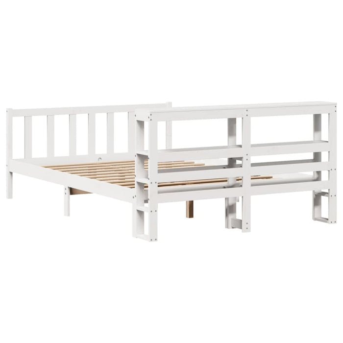 Letto senza Materasso Bianco 120x200 cm Legno Massello di Pino