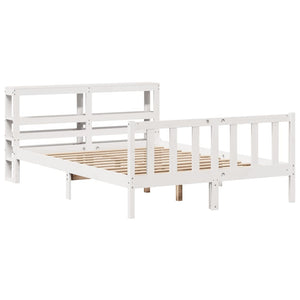 Letto senza Materasso Bianco 140x200 cm Legno Massello di Pino 3305762