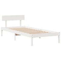 vidaXL Letto senza Materasso Bianco 90x190 cm in Legno Massello Pino