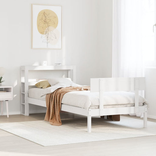 vidaXL Letto senza Materasso Bianco 90x190 cm in Legno Massello Pino
