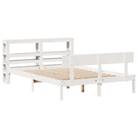 Letto senza Materasso Bianco 135x190 cm Legno Massello di Pino 3305791