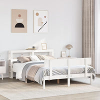 Letto senza Materasso Bianco 140x190 cm Legno Massello di Pino 3305793
