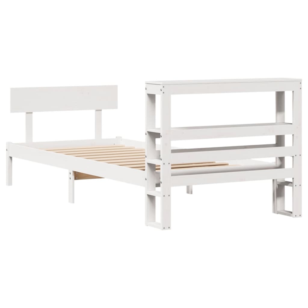 vidaXL Letto senza Materasso Bianco 90x200 cm Legno Massello di Pino