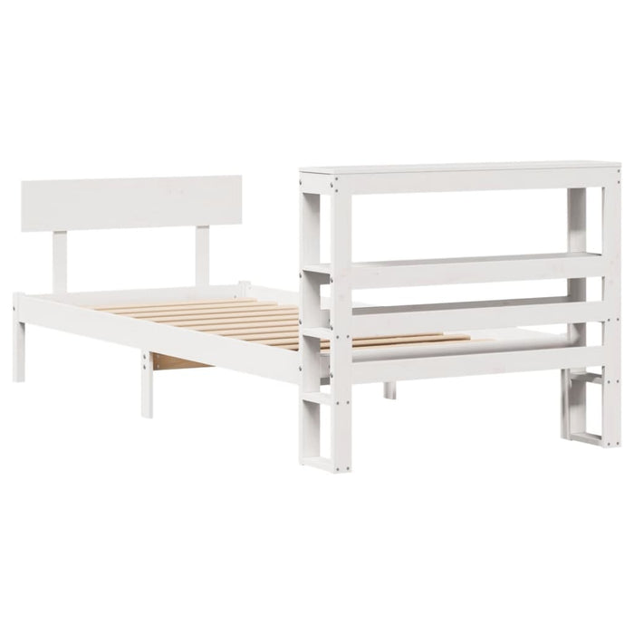 vidaXL Letto senza Materasso Bianco 90x200 cm Legno Massello di Pino