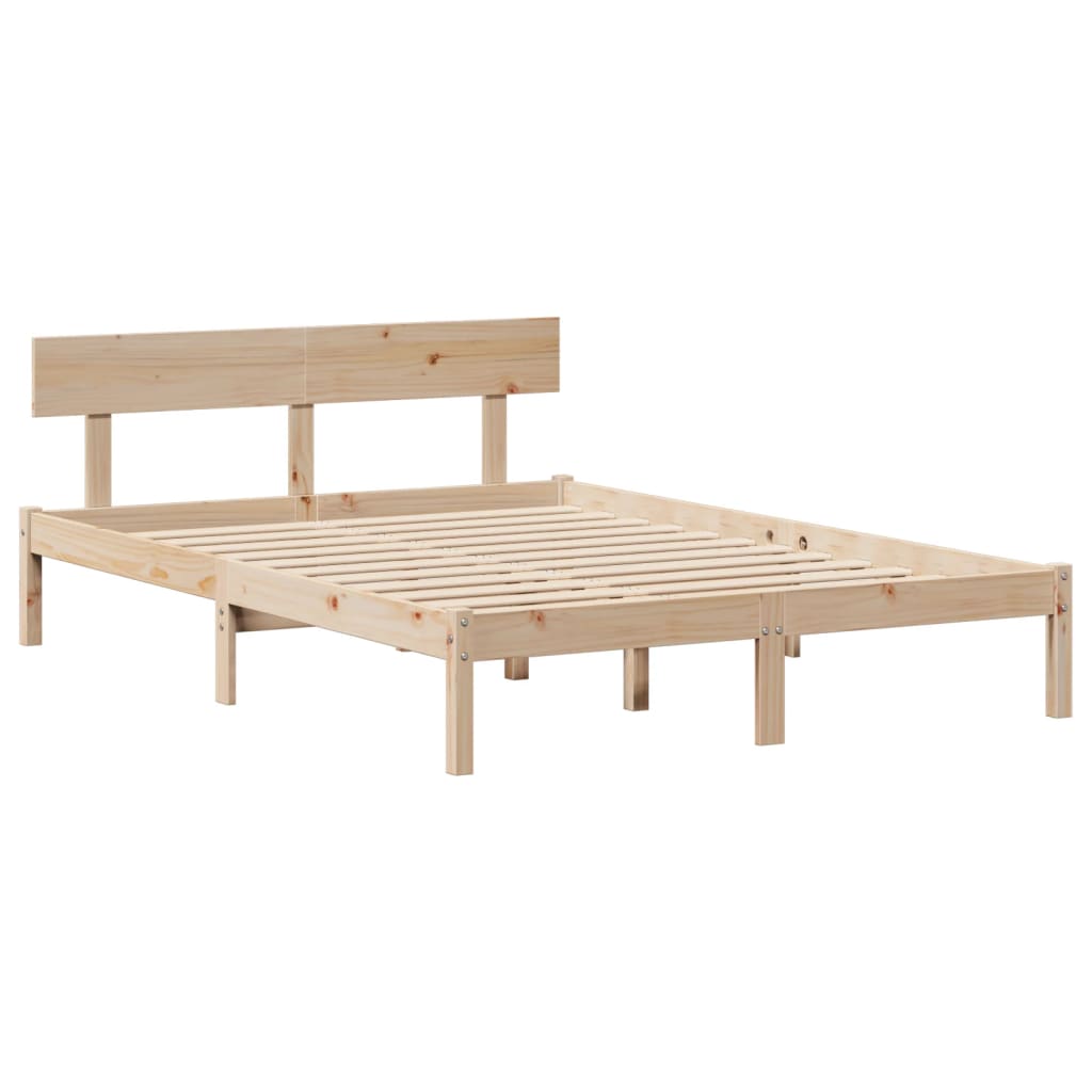 Letto senza Materasso 120x200 cm in Legno Massello di Pino 3305798