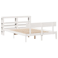 Letto senza Materasso Bianco 120x200 cm Legno Massello di Pino 3305799