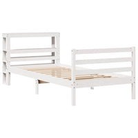 vidaXL Letto senza Materasso Bianco 90x190 cm in Legno Massello Pino