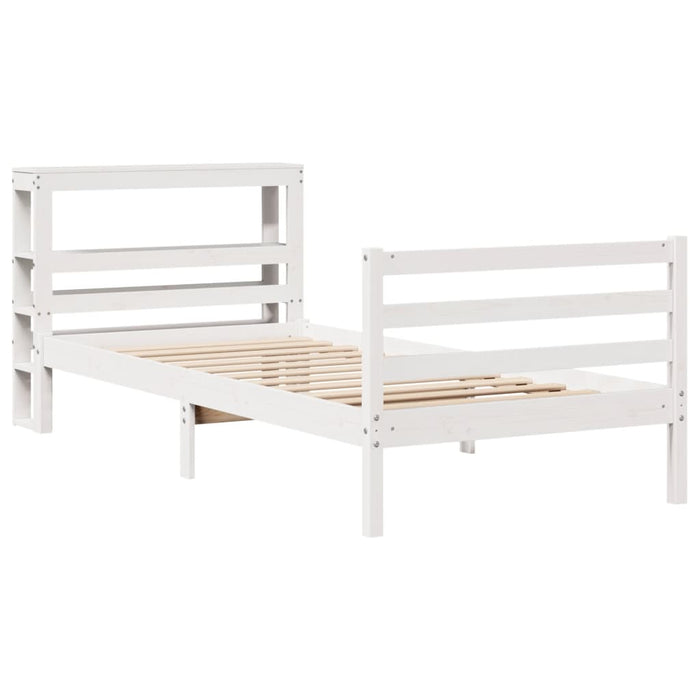 vidaXL Letto senza Materasso Bianco 90x190 cm in Legno Massello Pino