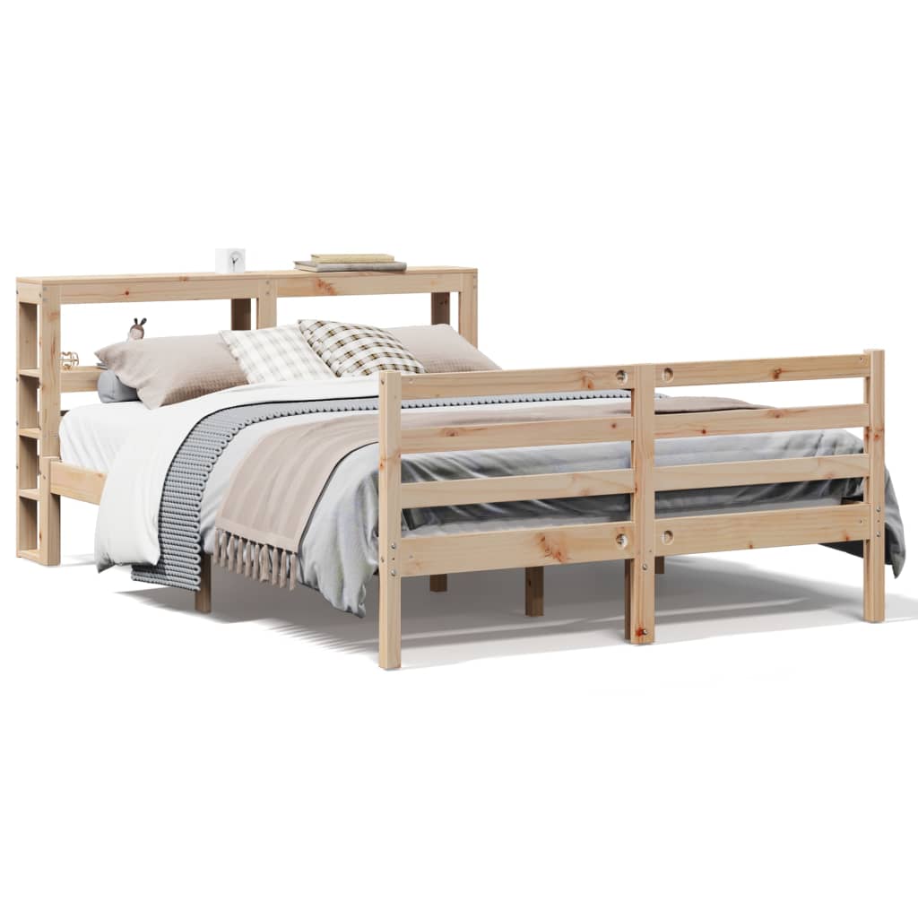 Letto senza Materasso 135x190 cm in Legno Massello di Pino 3305816