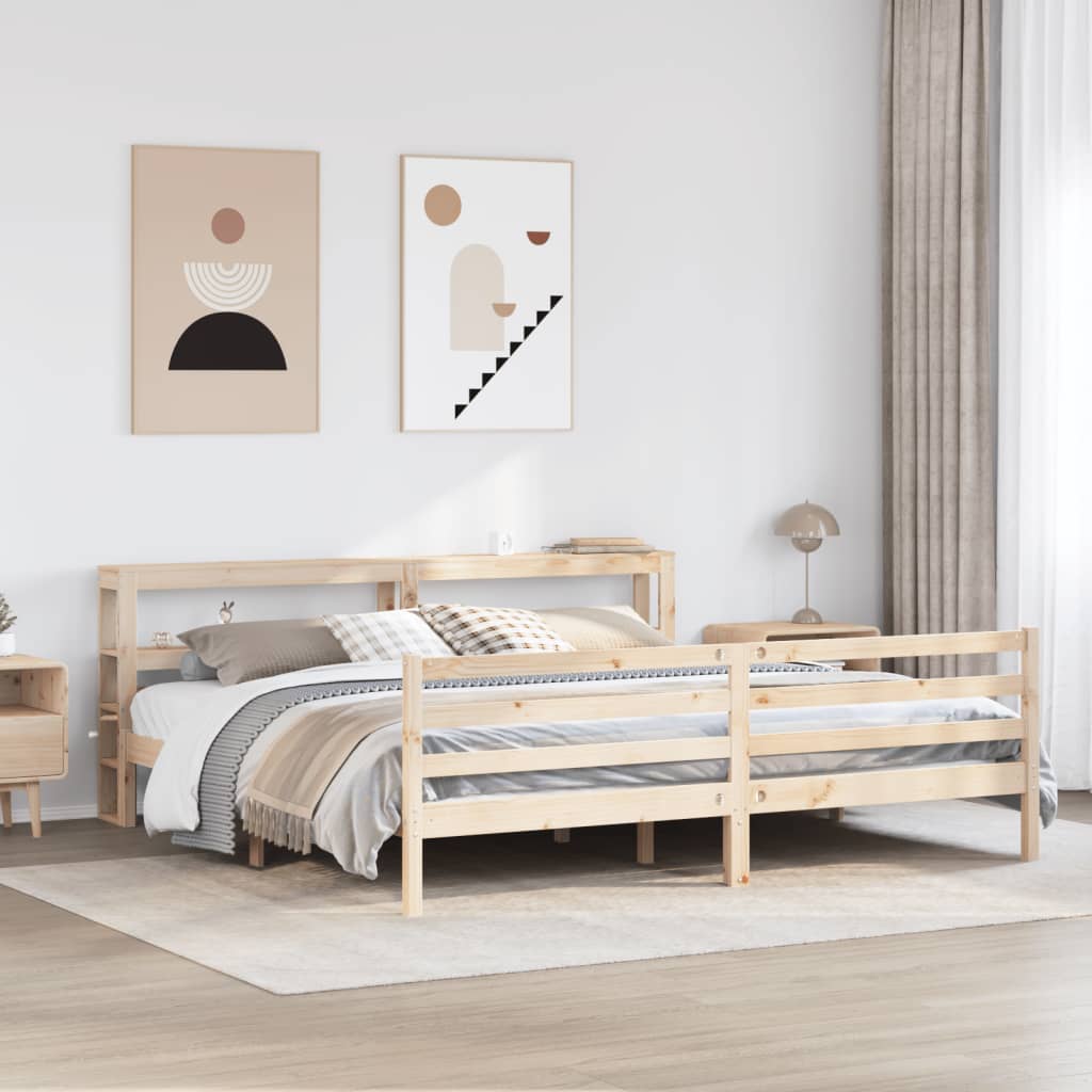Letto senza Materasso 180x200 cm in Legno Massello di Pino 3305832