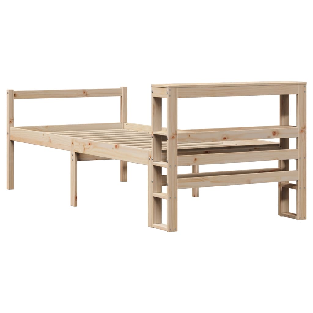 vidaXL Letto per Anziani con Testiera 75x190 cm Legno Massello di Pino