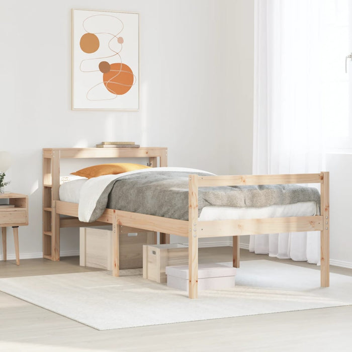 vidaXL Letto per Anziani con Testiera 75x190 cm Legno Massello di Pino