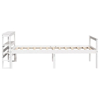 vidaXL Letto Anziani con Testiera Bianco 75x190cm Legno Massello Pino