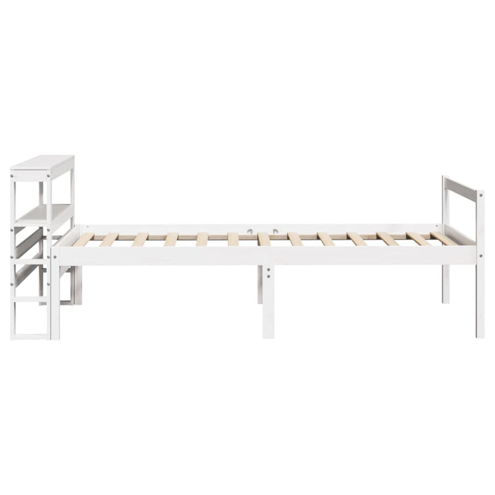 vidaXL Letto Anziani con Testiera Bianco 75x190cm Legno Massello Pino