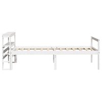 vidaXL Letto Anziani con Testiera Bianco 90x190 cm Legno Massello Pino