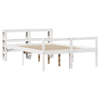 Letto Anziani con Testiera Bianco 140x200cm Legno Massello Pino 3305866